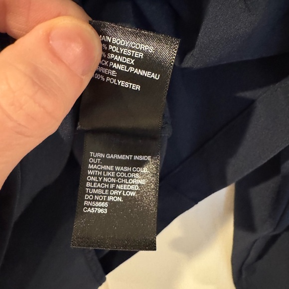 Zella Navy Excursion Hooded Packable Anorak (S) - Picture 11 of 12